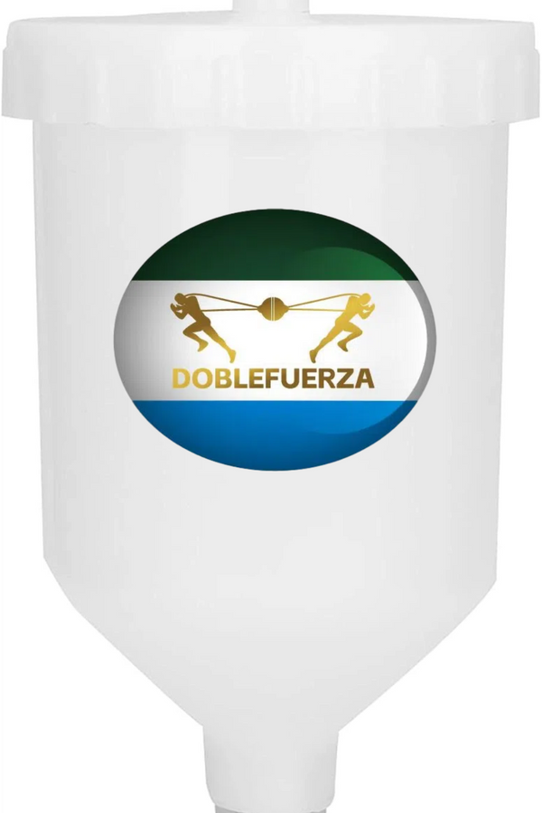 Taza para pistolas Hvlp Pistola de pulverización Copas de pintura de plástico 20.3 fl oz Pistola de pulverización Pot Plástico Acero inoxidable Conector roscado Accesorios de herramientas de mano