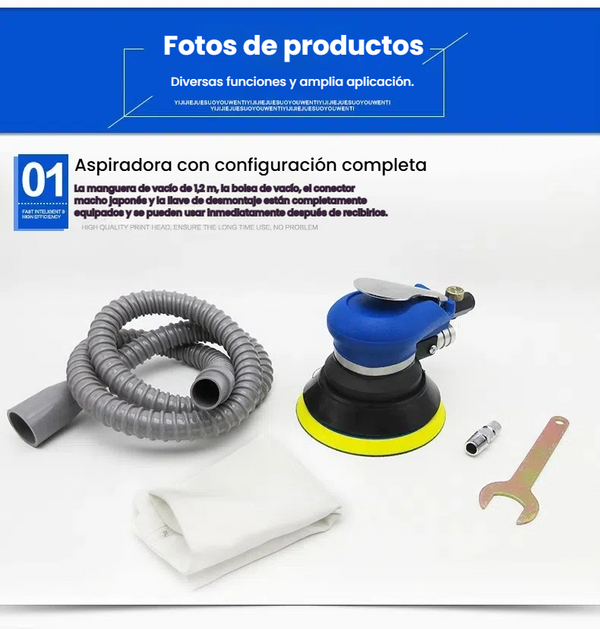 DOBLEFUERZA Esmerilado y pulido neumático máquina profesional con peso ligero  y desempolvar metales  pulir y pulir todas las superficies de pintura