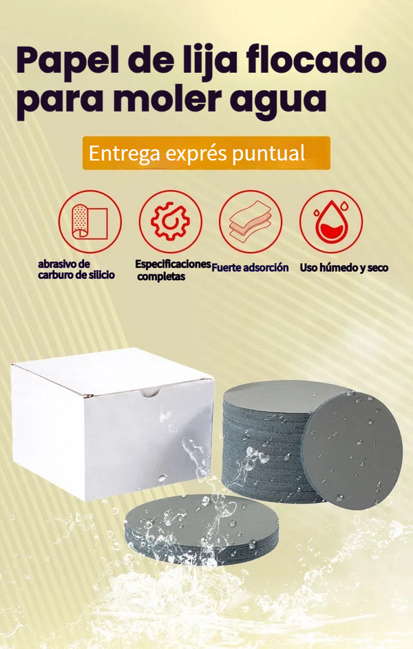DOBLEFUERZA- Lija Abrasivos de Zirconia gris de 6 pulgadas para lijadora orbital aleatoria 80 120 220 320 400 600 granos