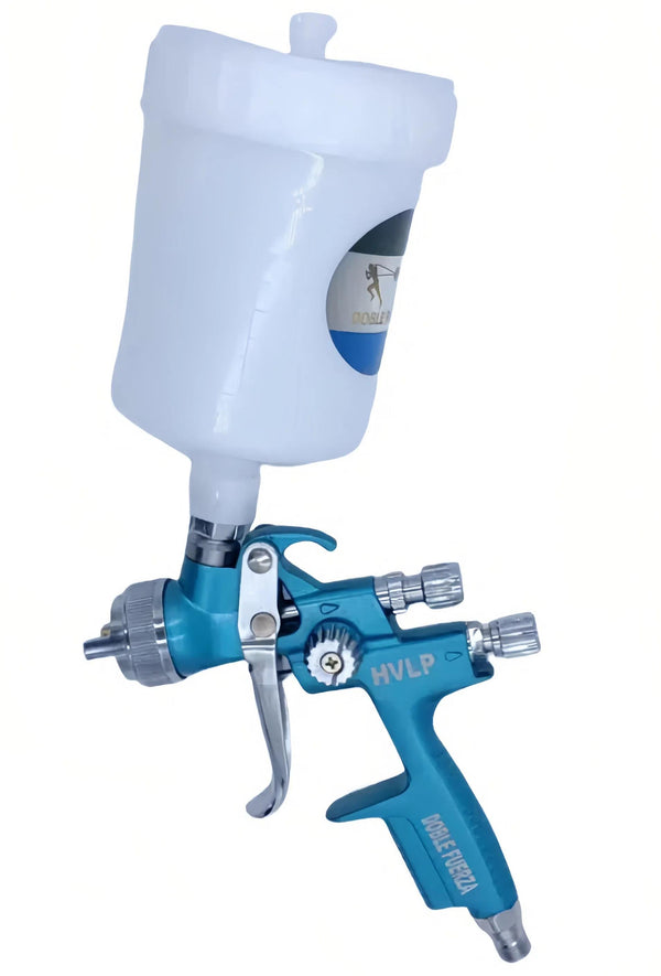DOBLEFUERZA- Hvlp Pistola pulverizadora de aire con boquillas de 1.3RP, capacidad de 20.3 fl oz, ideal para paredes, automóviles, mejoras para el hogar (AZUL))